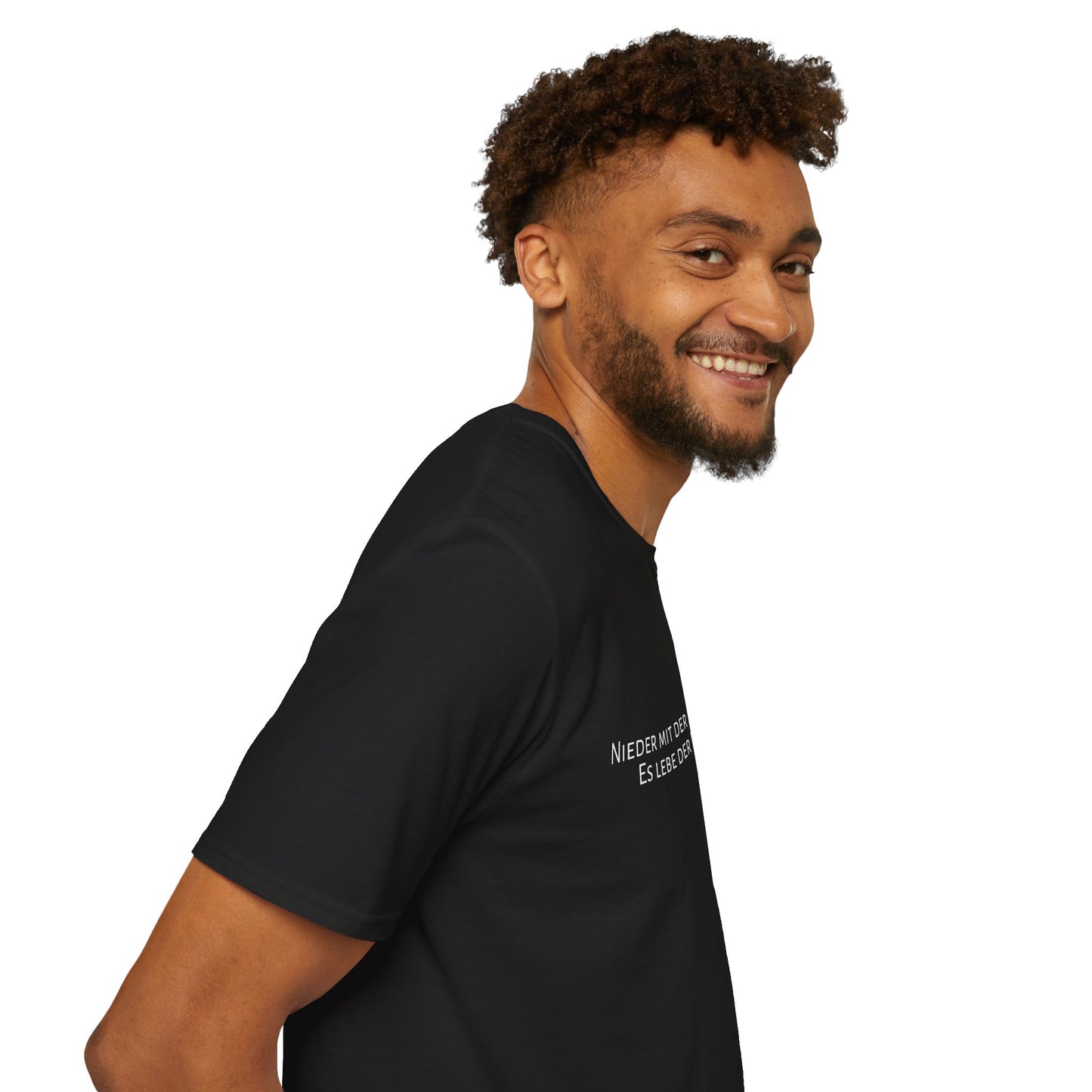 T-Shirt schwarz mit Spruch "Schwerkraft & Leichtsinn"