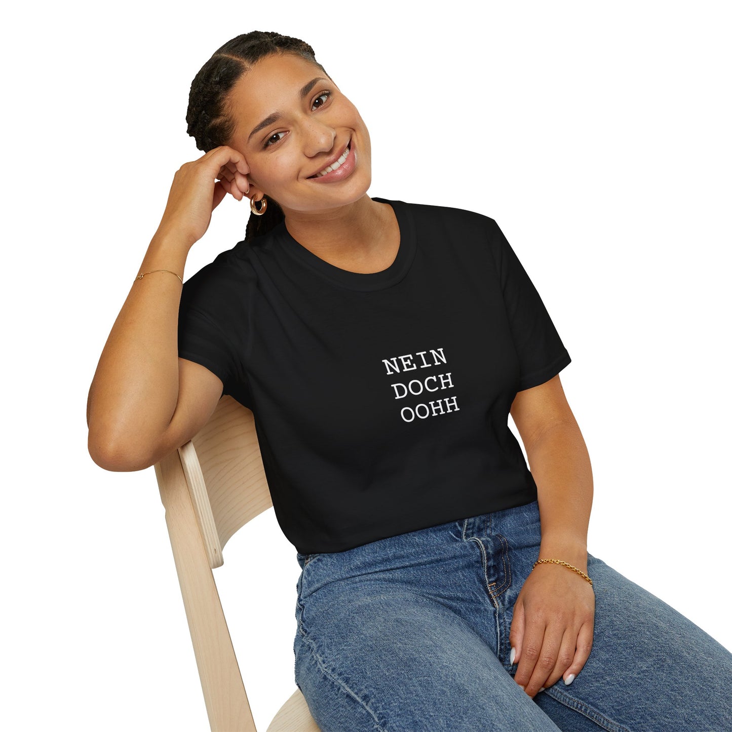 Design T-Shirt schwarz "Nein, Doch Oohh"