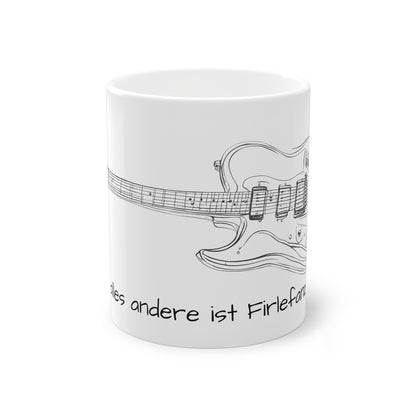 Weisse Musik Tasse "elektrische Gitarre"