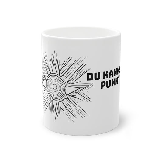 Weisse Tasse zur Motivation "Du kannst"