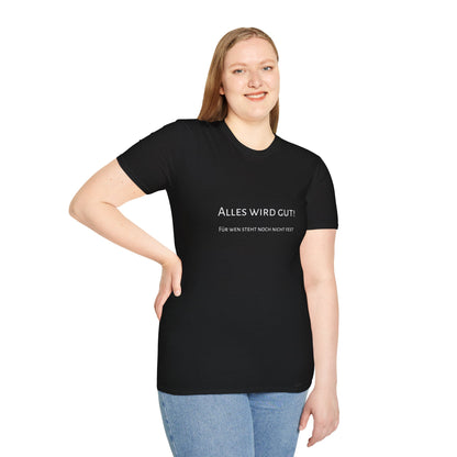 T-Shirt schwarz mit Spruch "Alles wird gut"