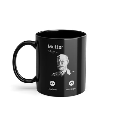 Schwarze Philosophen Tasse Freud & Mutter