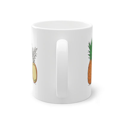 Weisse Tasse "Annanas"