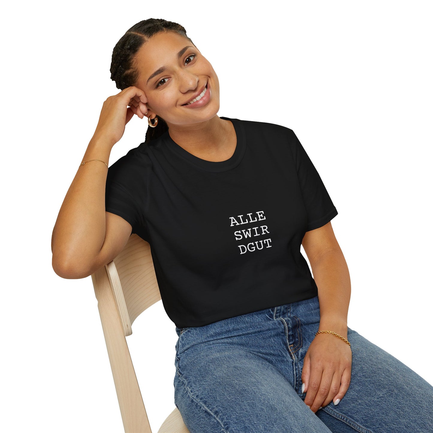 Design T-Shirt schwarz "Alles wird gut"