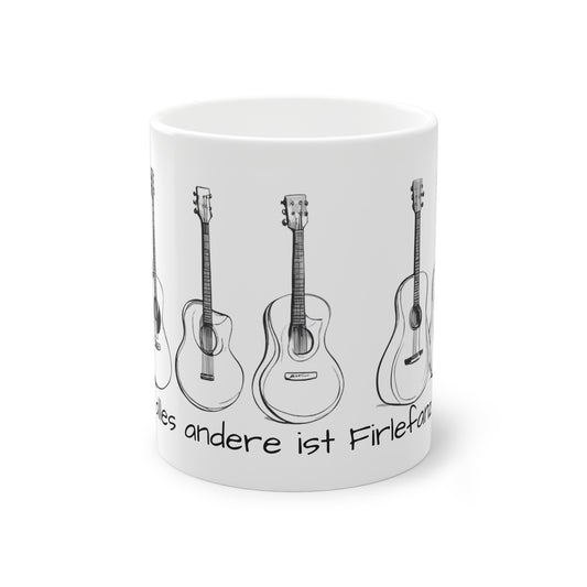 Weisse Musik Tasse "Gitarre"