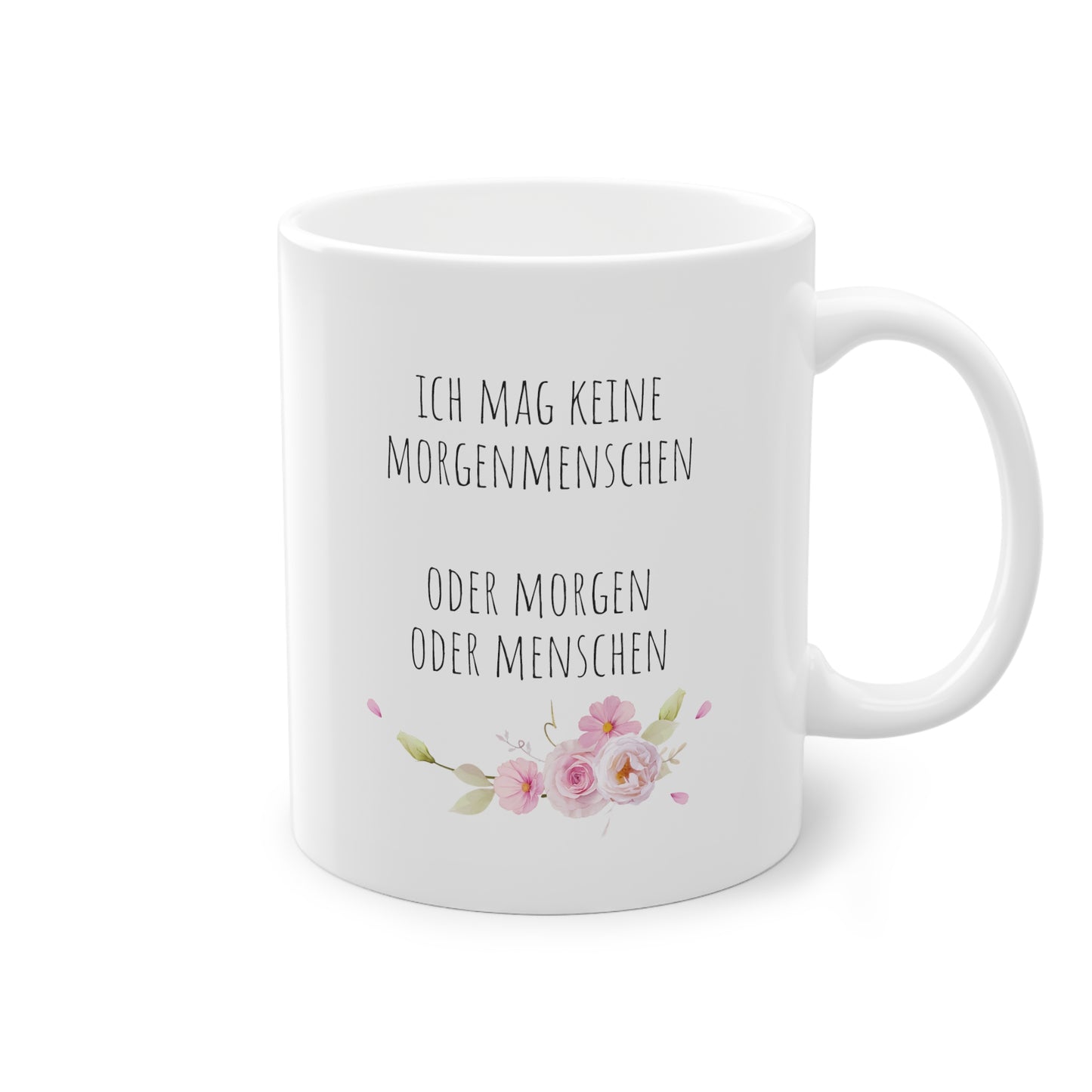 Weiße Büro Tasse "Morgenmenschen"