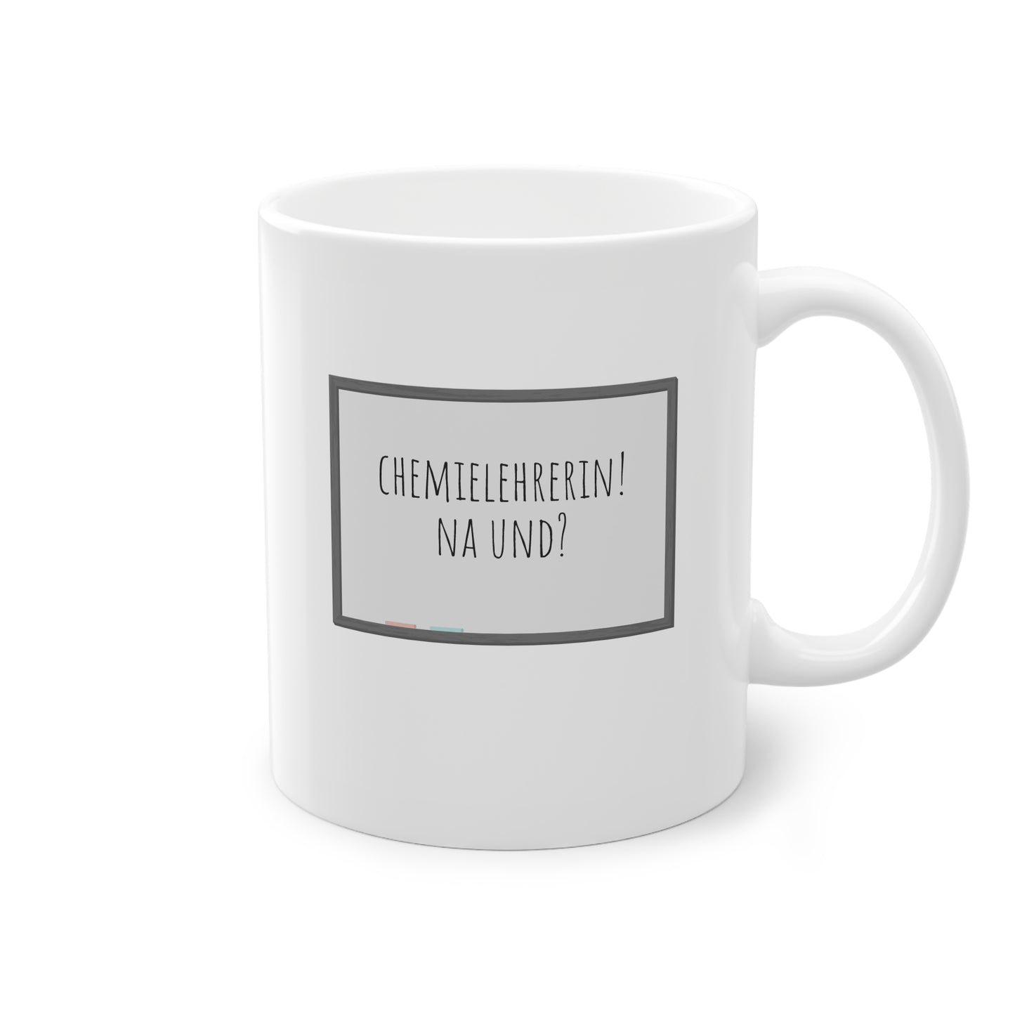 Weisse Lehrerin Tasse Chemie