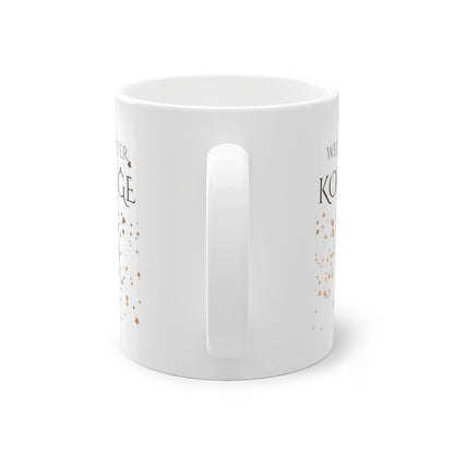 Weisse Tasse golden Glitter "weltbester Kollege"