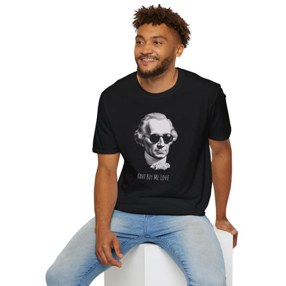 Philosophen T-Shirt schwarz "Can`t buy me Love"