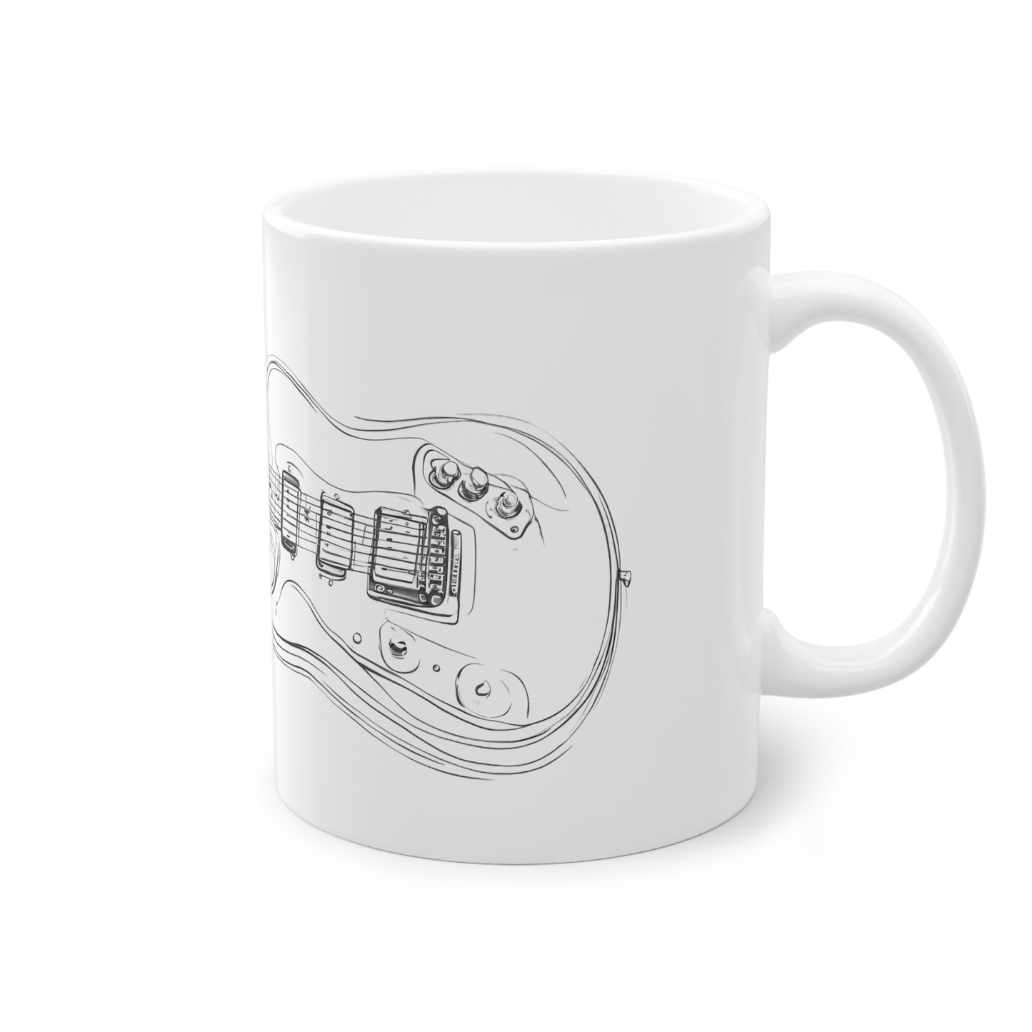 Weisse Tasse "I love eletric Guitar"