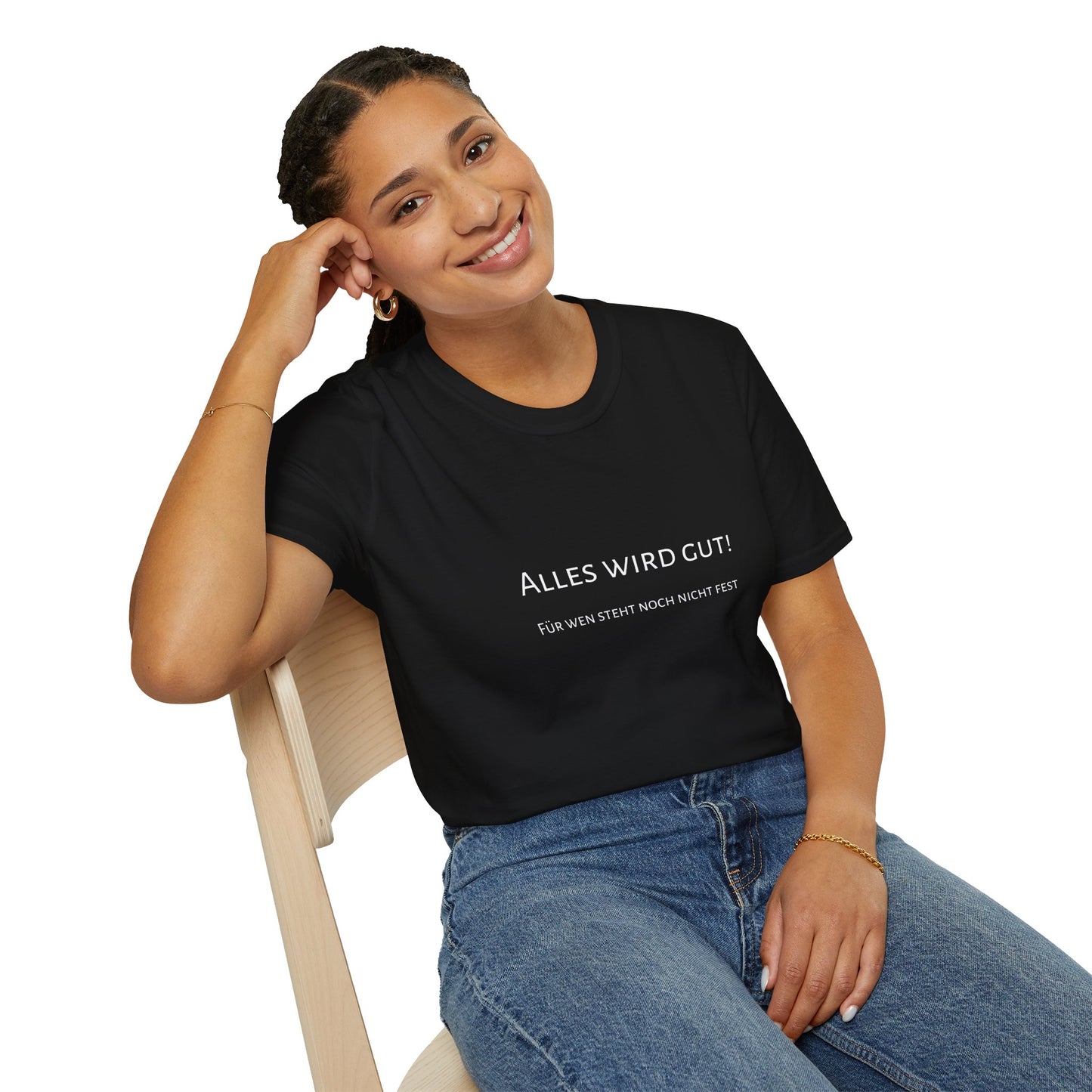 T-Shirt schwarz mit Spruch "Alles wird gut"