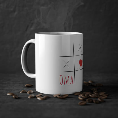 Weisse Tasse Oma Liebe