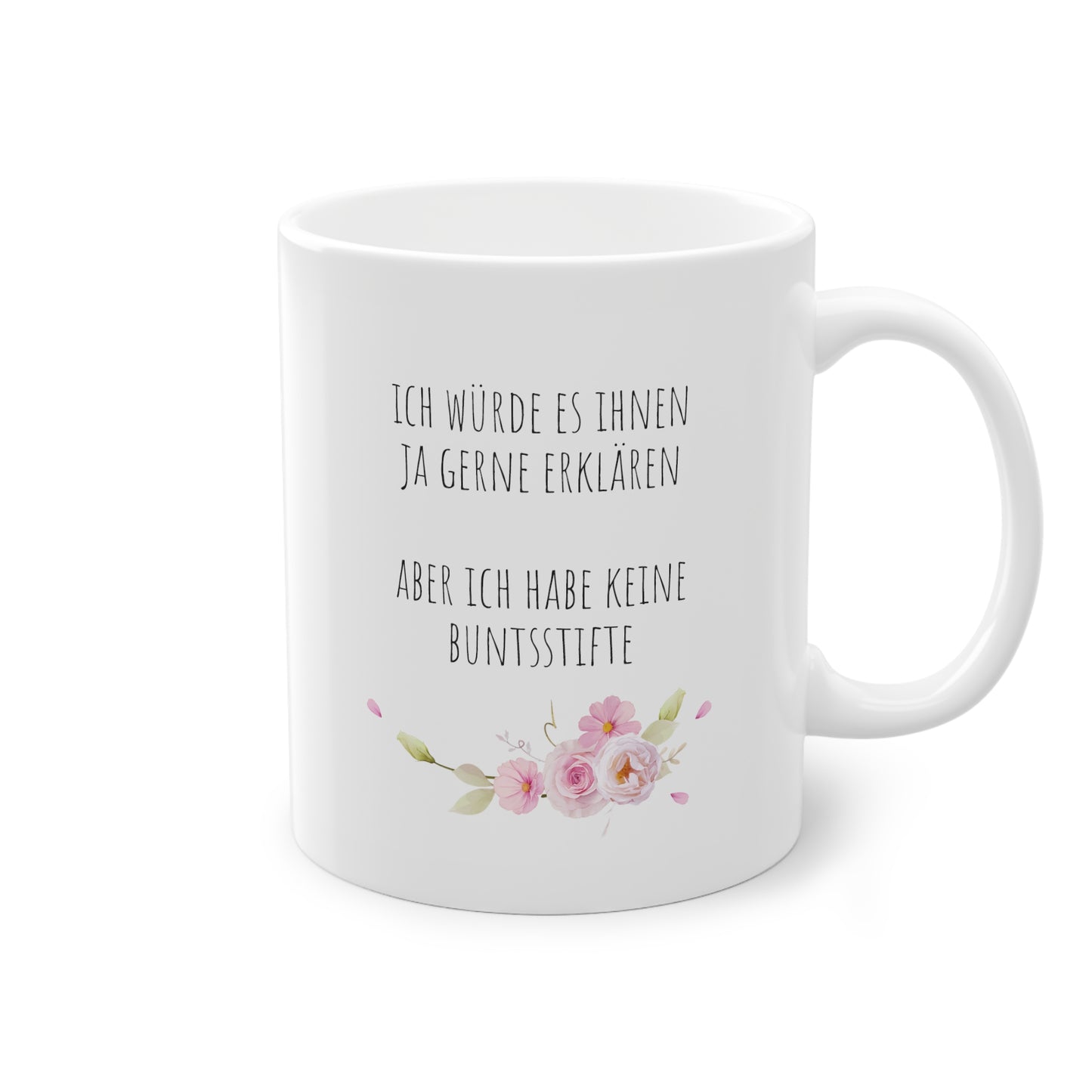 Weiße Büro Tasse "Buntstifte"