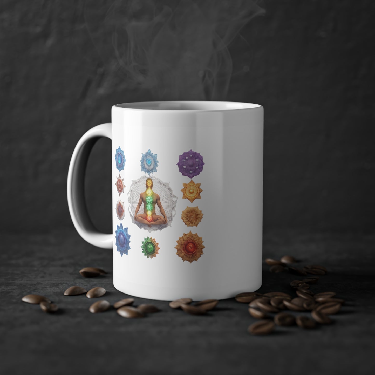 Weisse Tasse Chakra 4