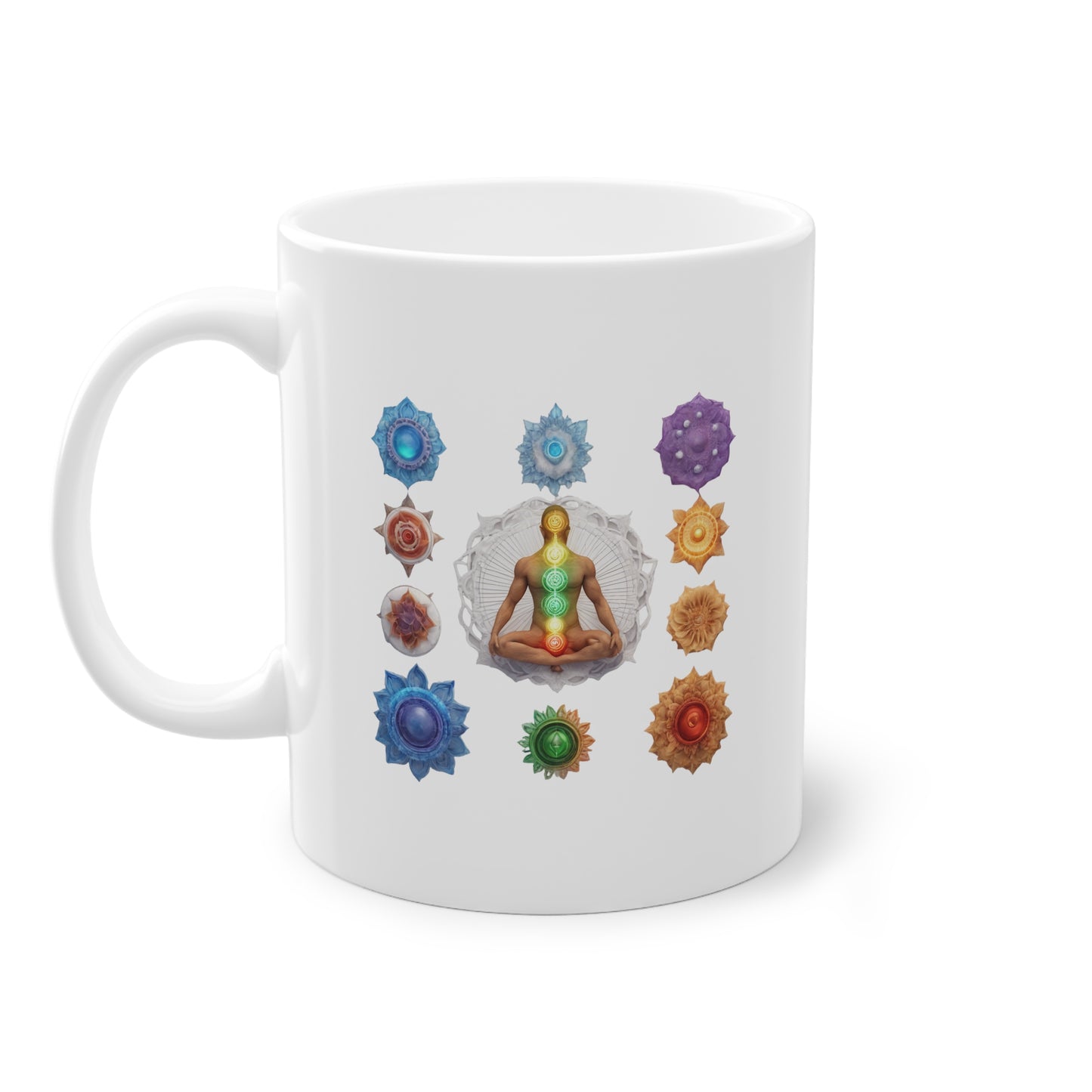 Weisse Tasse Chakra 4