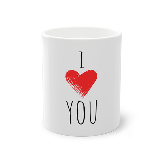 Weisse Tasse "I love you"