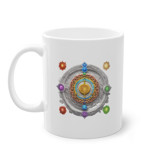 Weisse Tasse Chakra 6