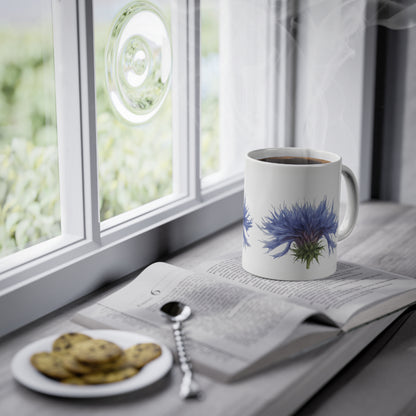 Weisse Blumen Tasse Kornblumen 2