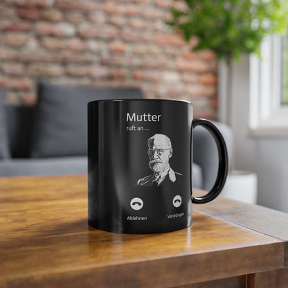 Schwarze Philosophen Tasse Freud & Mutter