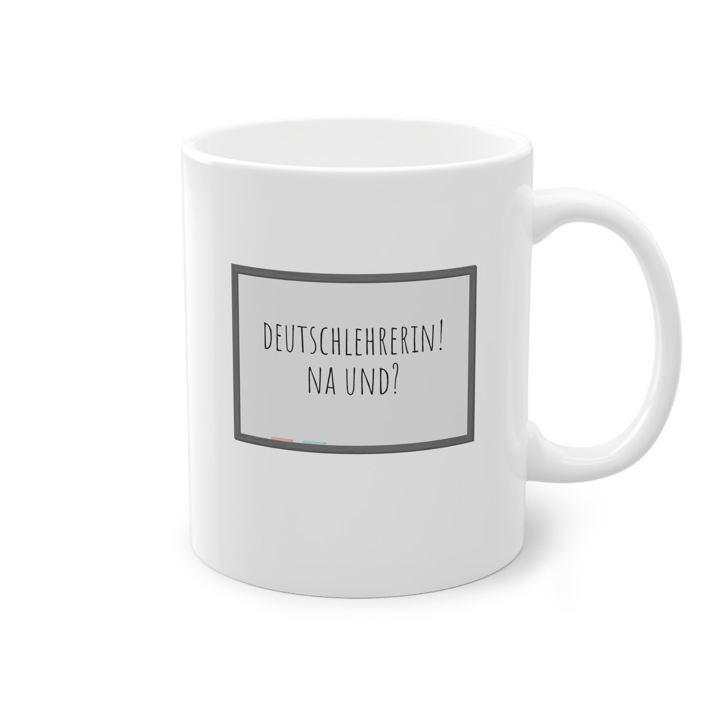 Weisse Lehrerin Tasse Deutsch