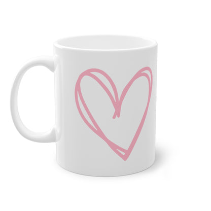 Weisse Partnertasse "I love you"