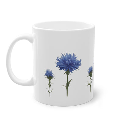 Weisse Blumen Tasse Kornblumen 3