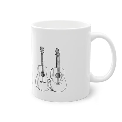 Weisse Tasse "I love Guitar"