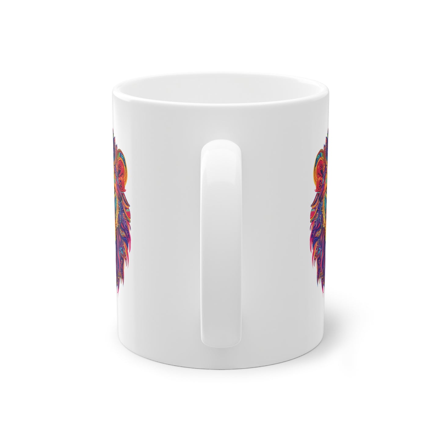 Weisse Mandala Tasse Löwe 2