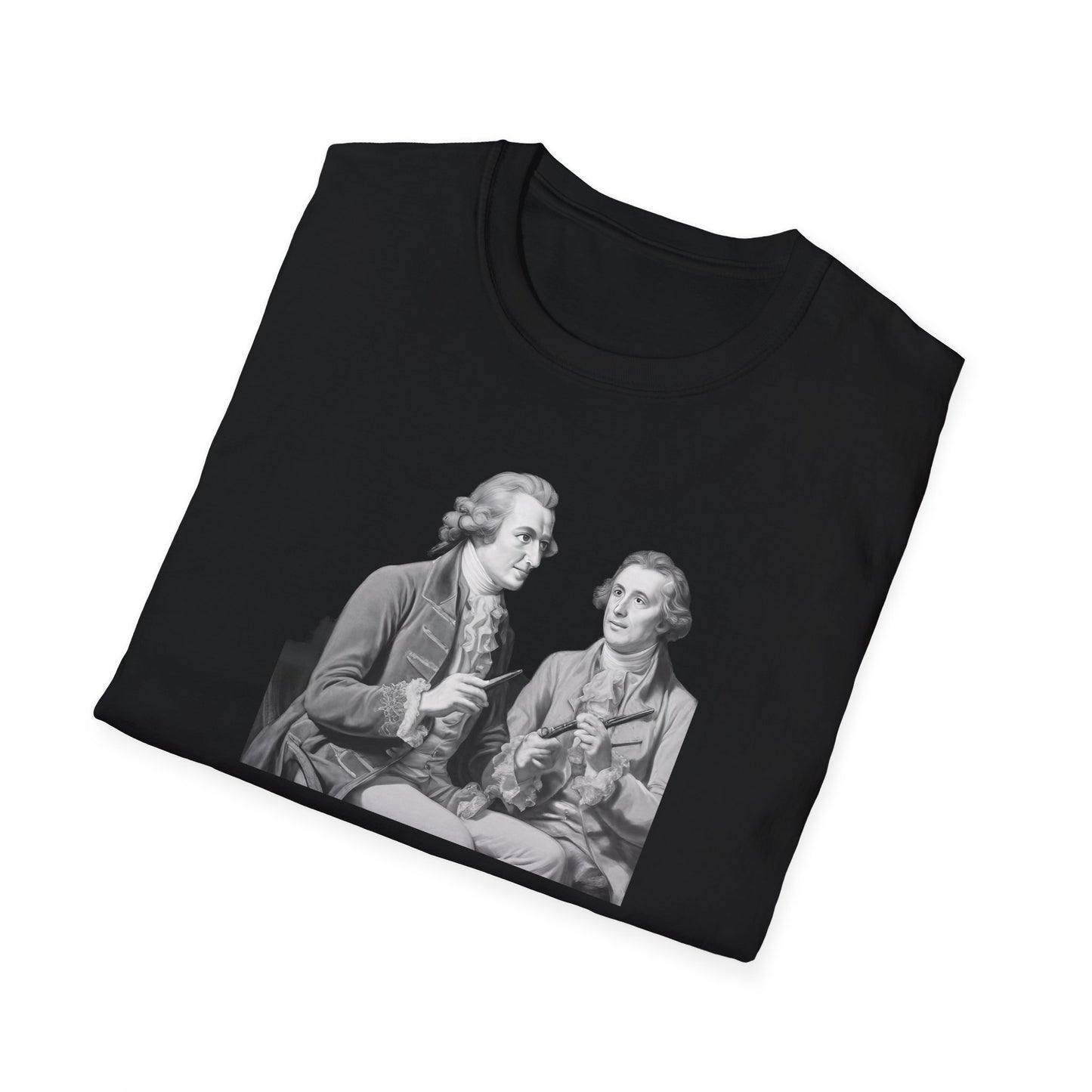 Philosophen T-Shirt schwarz Schiller & Goethe Schwanzvergleich