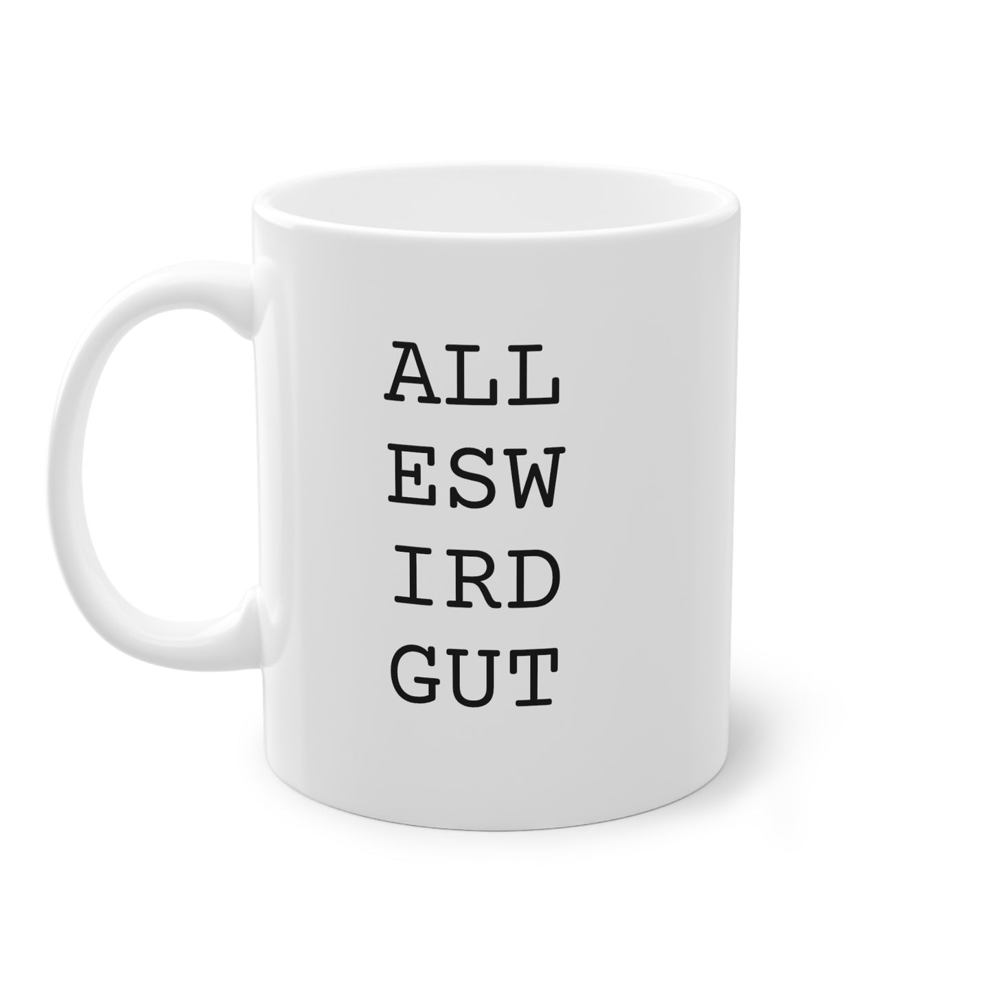 Weisse Design Tasse "Alles wird gut"