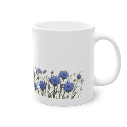 Weisse Blumen Tasse Kornblumen 1