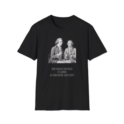 Philosophen T-Shirt schwarz Schiller & Goethe Schwanzvergleich