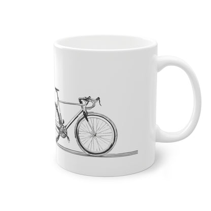 Weisse Tasse "I love my Bicycle"