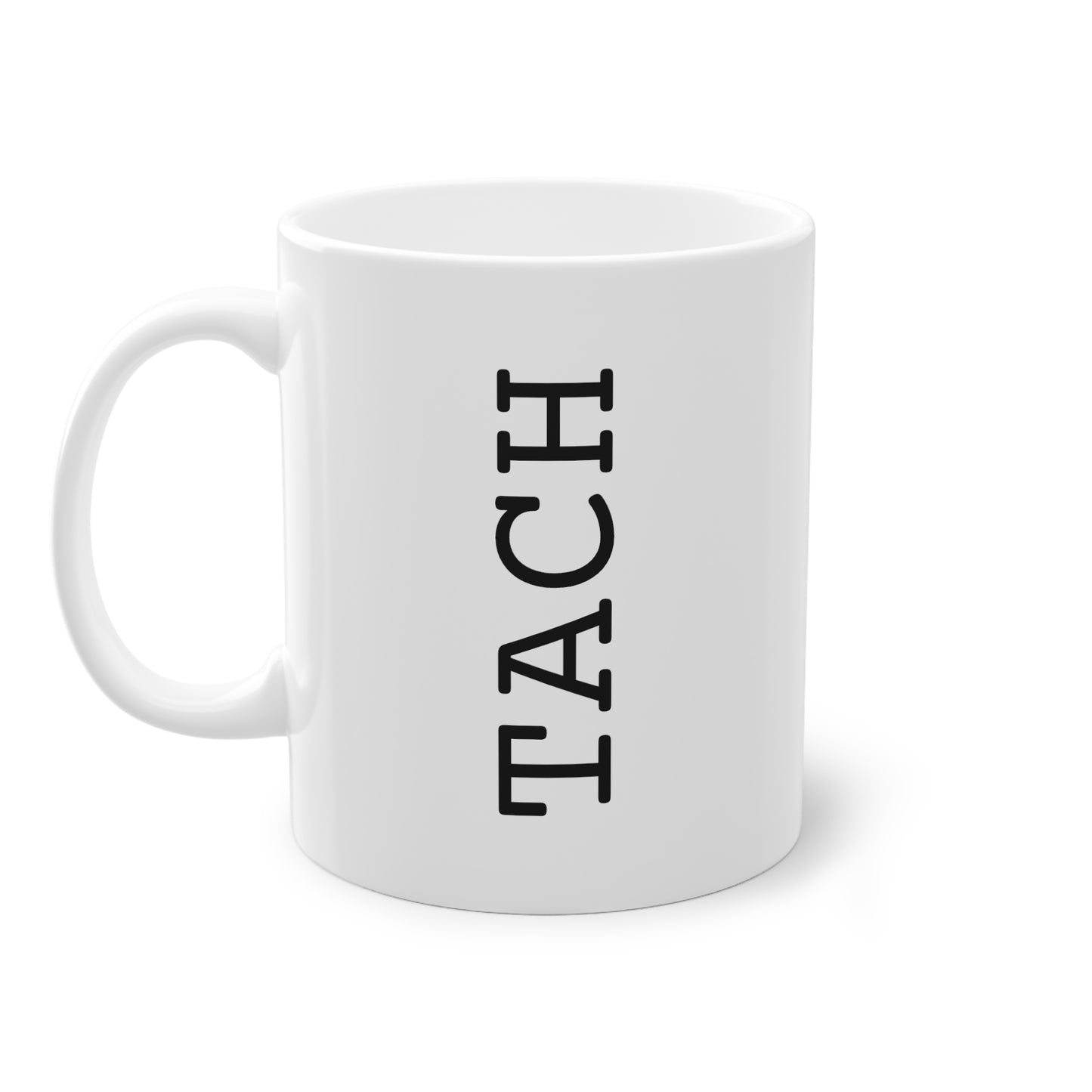 Weisse Design Tasse "Tach"