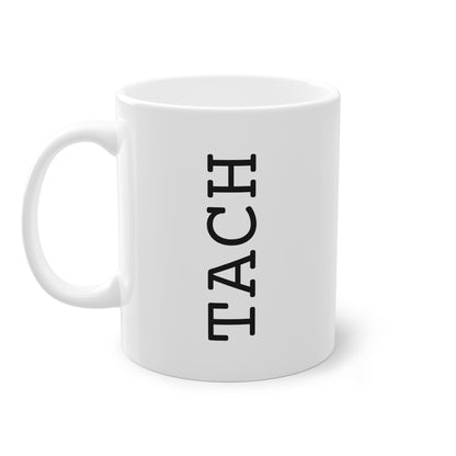 Weisse Design Tasse "Tach"