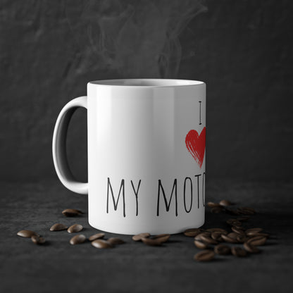 Weisse Tasse "I love my Motorcycle"