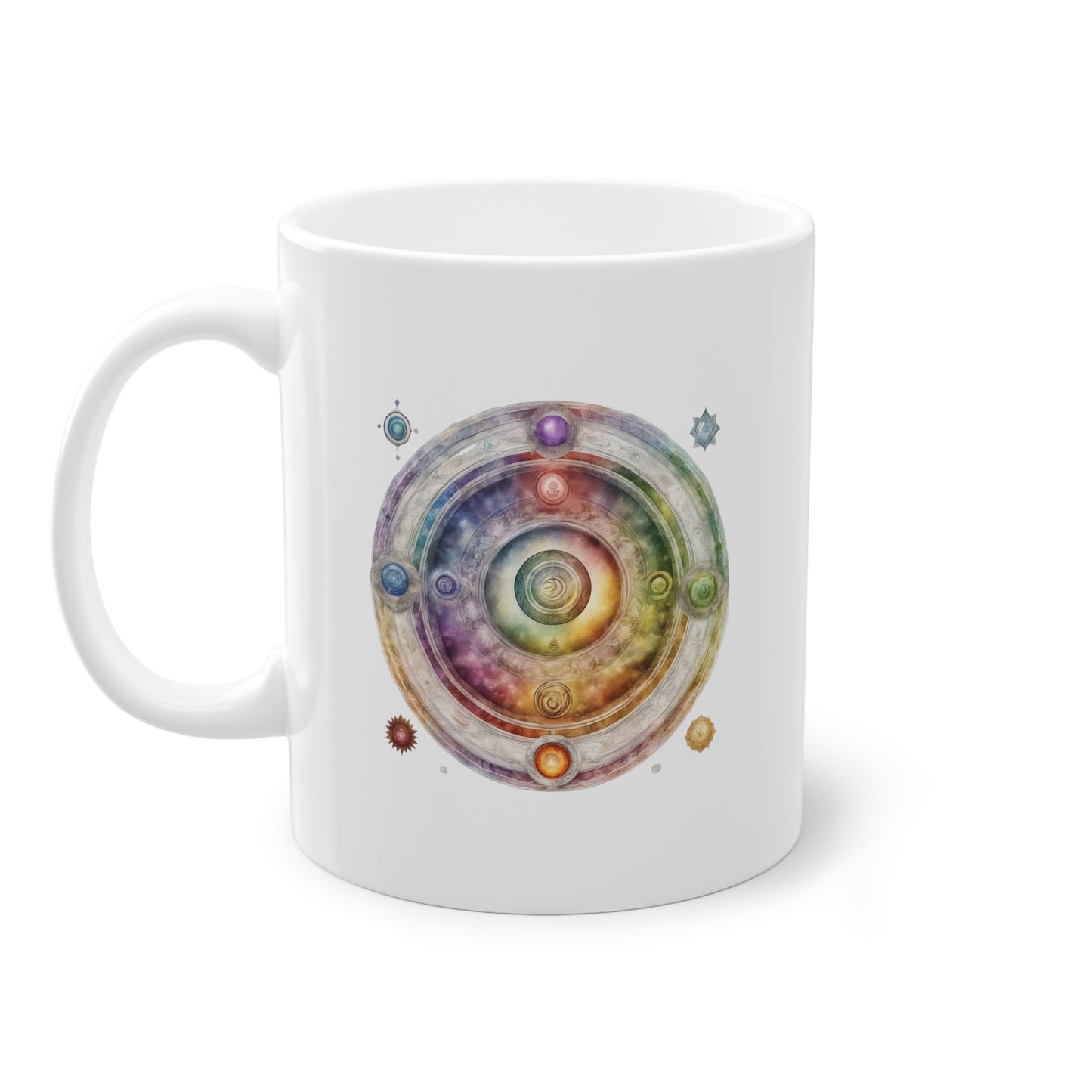 Weisse Tasse Chakra 8