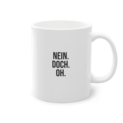 Weisse Film Tasse "Hasch mich, ich bin der Mörder"