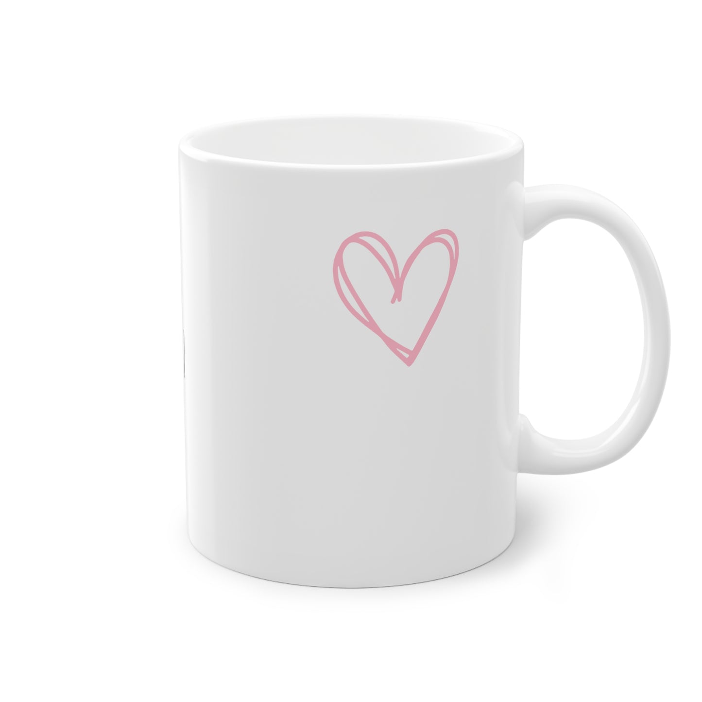 Weisse Partnertasse "I love You"