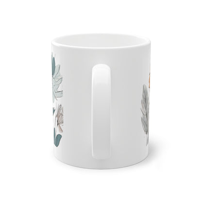 Weisse Boho Tasse Blumen 3