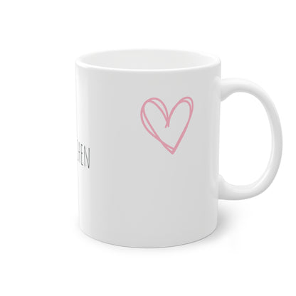 Weisse Partnertasse "Kuchen & Sahne"