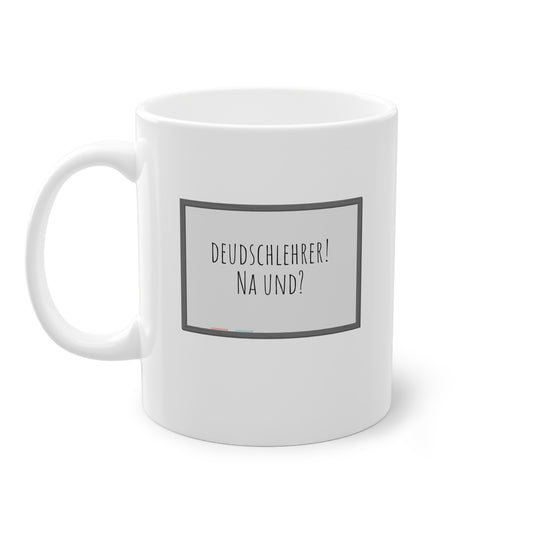 Weisse Lehrer Tasse Deudsch