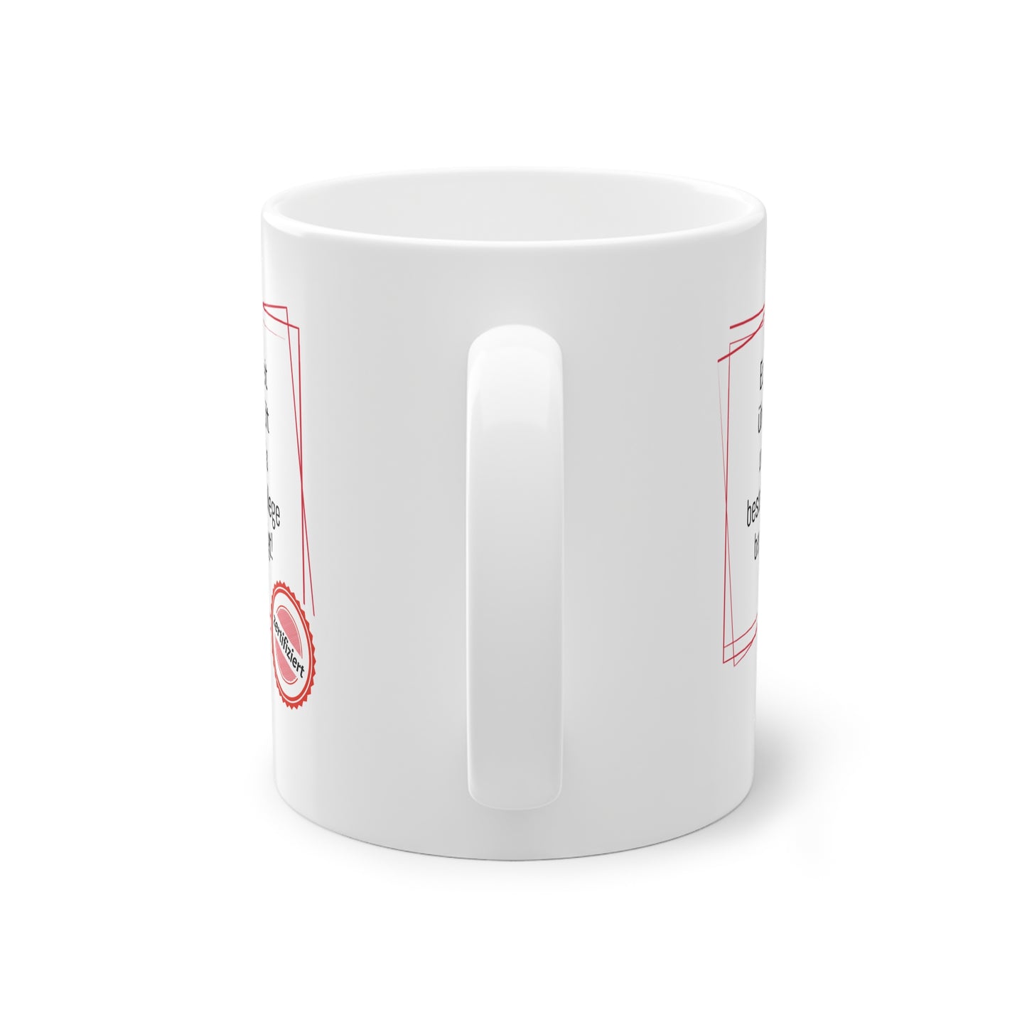 Weisse Tasse Zertifizierung zum besten Kollegen