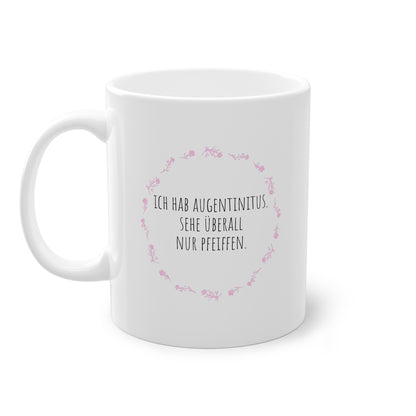 Weiße Büro Tasse "Augentinitus"