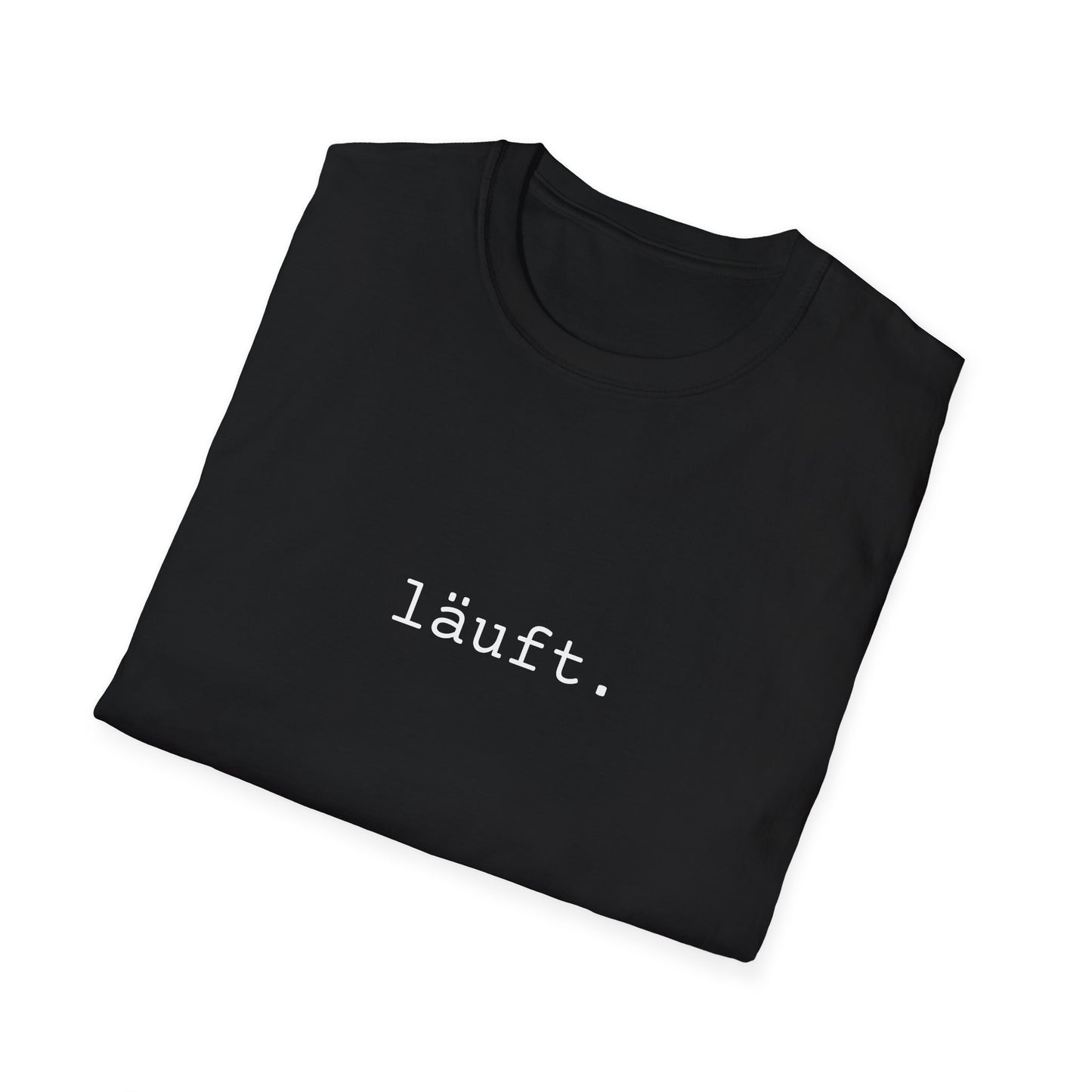 Design T-Shirt schwarz "läuft"