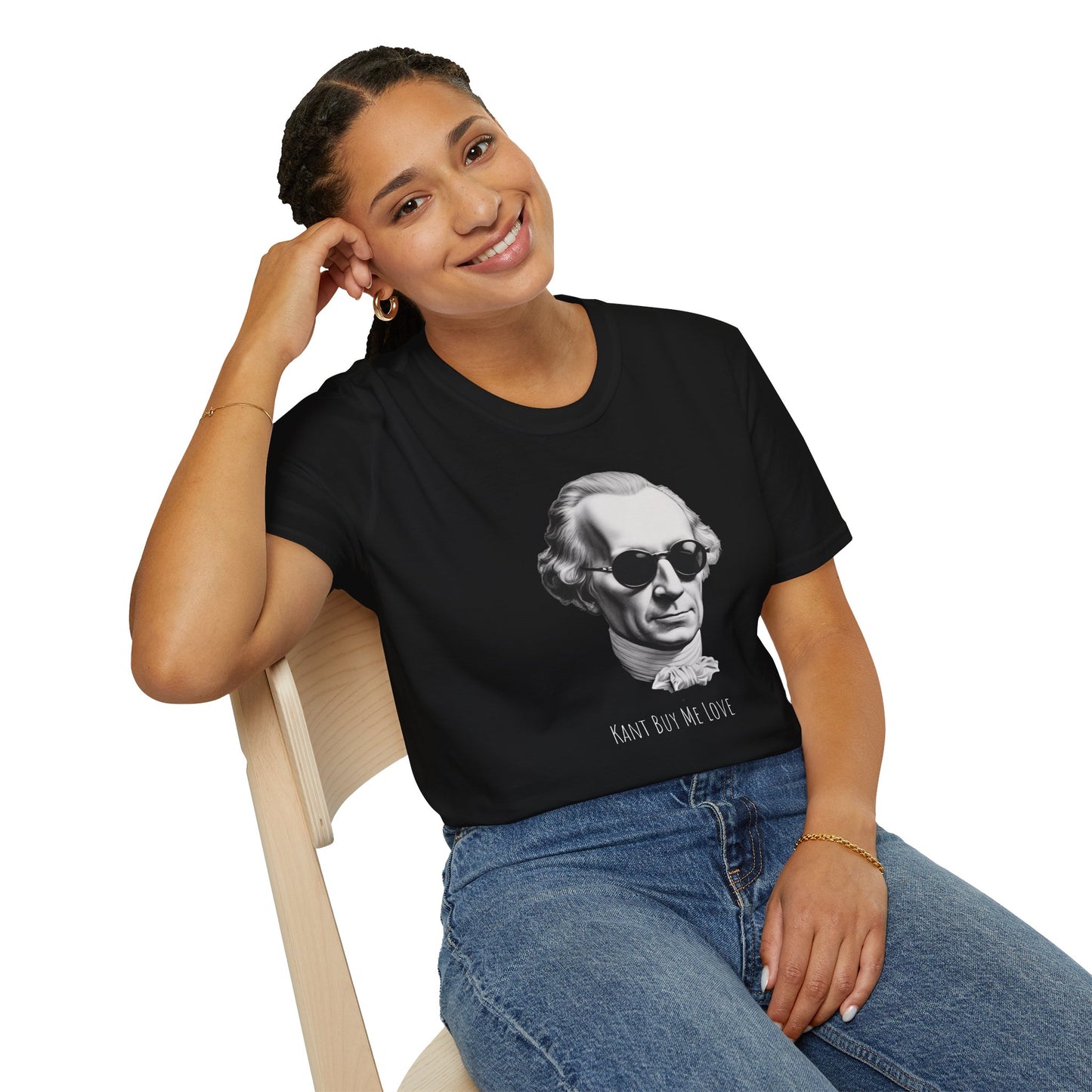 Philosophen T-Shirt schwarz "Can`t buy me Love"