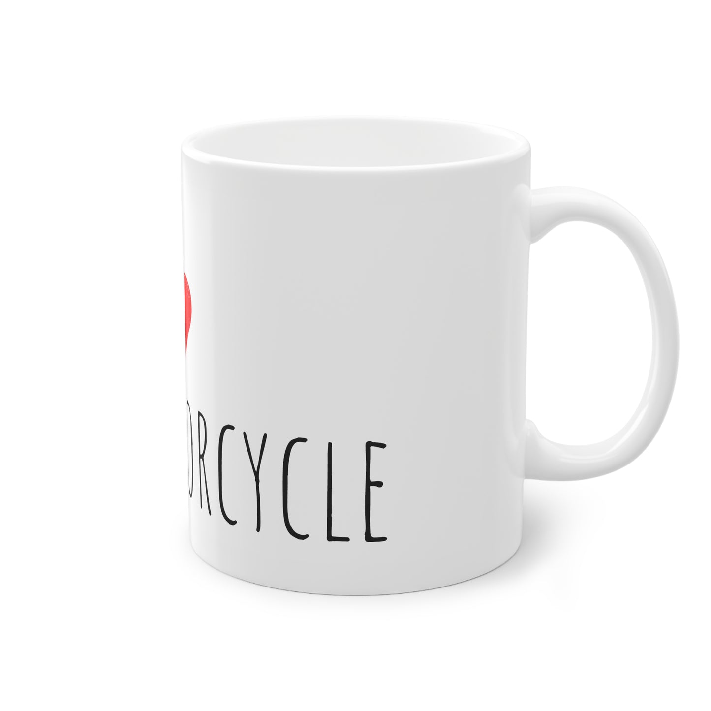 Weisse Tasse "I love my Motorcycle"