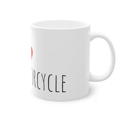 Weisse Tasse "I love my Motorcycle"