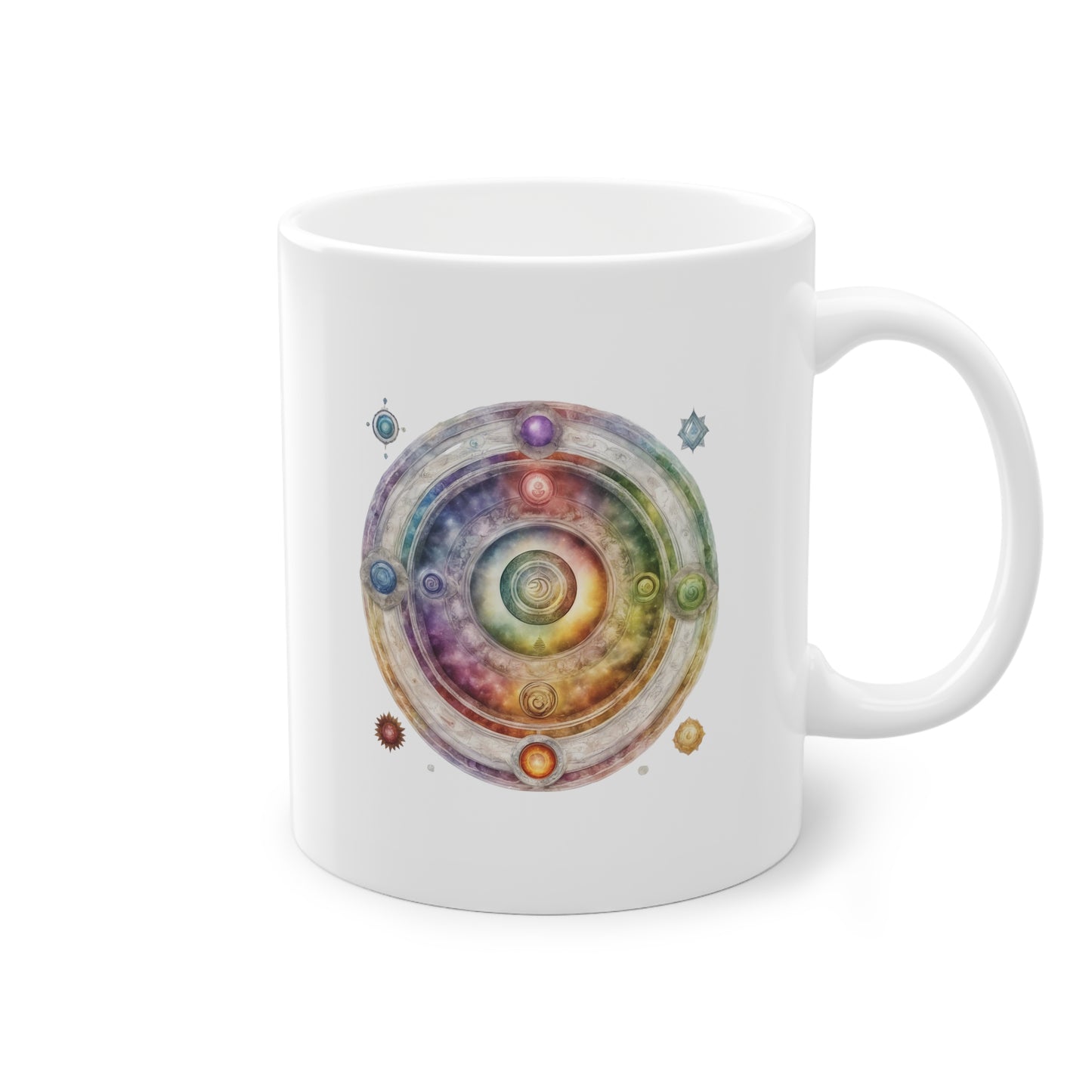 Weisse Tasse Chakra 8