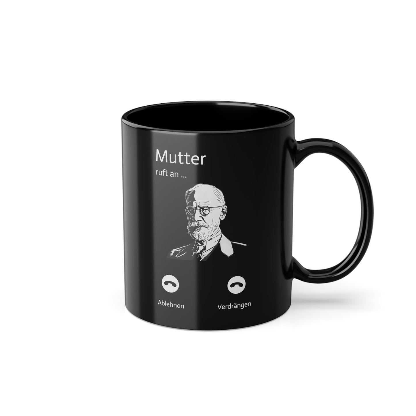 Schwarze Philosophen Tasse Freud & Mutter